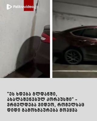 "ეს ხდება გლდანში, ახალაშენებულ კორპუსში" - ვრცელდება ვიდეო, რომელსაც დიდი გამოხმაურება მოჰყვა
🔻 ვიდეო იხილეთ კომენტარებში ⤵️