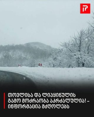 თოვლისა და ლიპყინულის გამო მოძრაობა აკრძალულია! - ინფორმაცია მძღოლებს